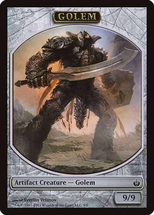 9/9 Colorless Golem Artifact Creature Token MTG.onl Tokens