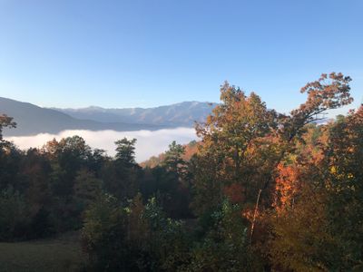 Low clouds blanketing the Smoky Mountains