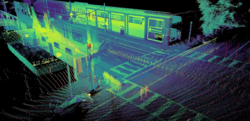 SLAM output from an OS1-64 sensor.