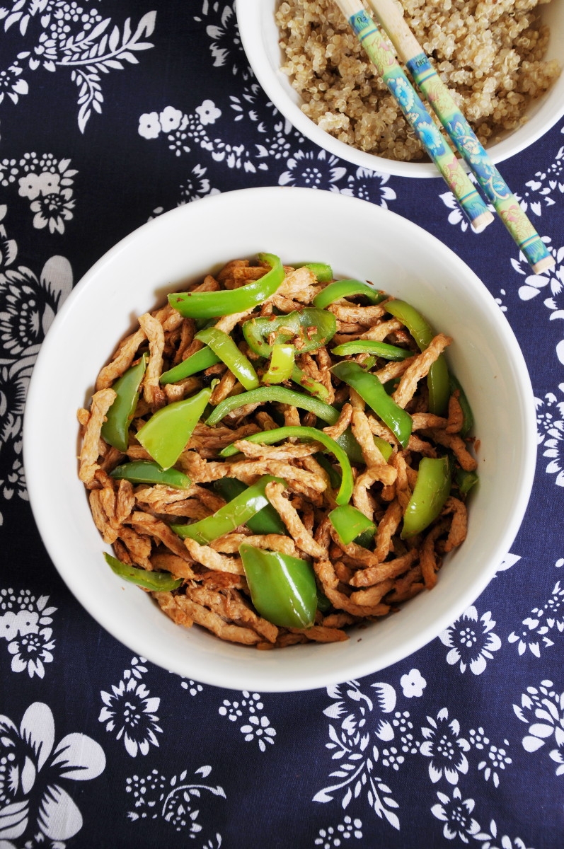 Shredded Soy Protein with Green Pepper