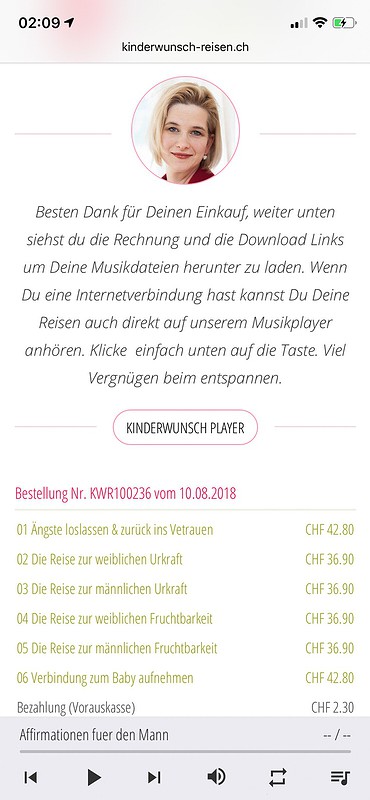 Kunden Backend Einkäufe