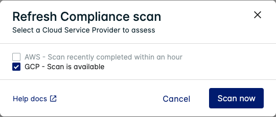 Refresh Compliance scan