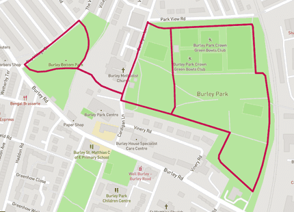 Burley Park Training Loop run route map card image