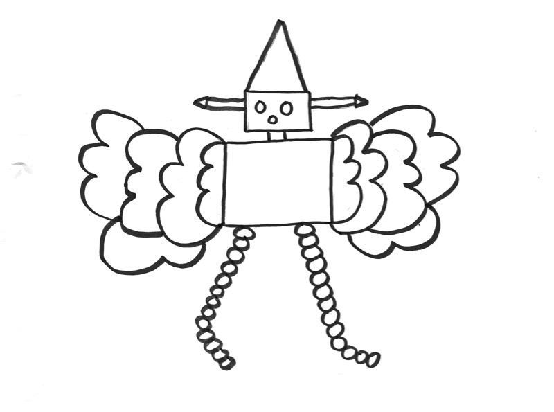 Robot Wings Coloring Page