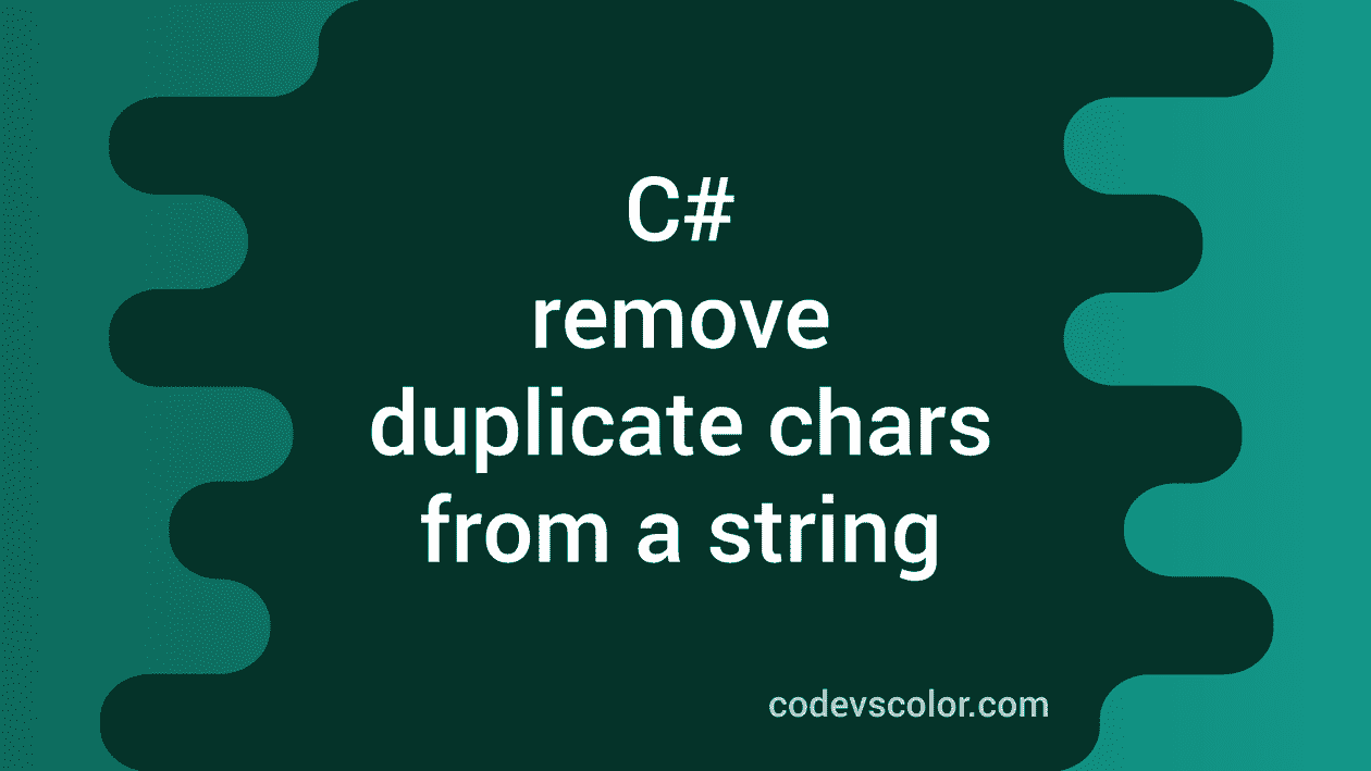 c-program-to-remove-duplicate-characters-from-a-string-youtube