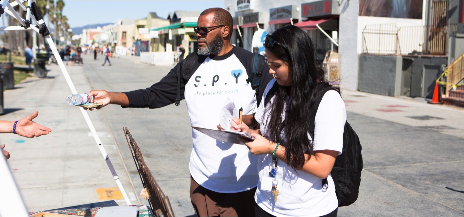 S.P.Y. volunteers on the streets
