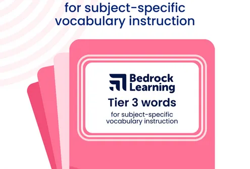 Tier 3 word list for subject-specific vocabulary instruction