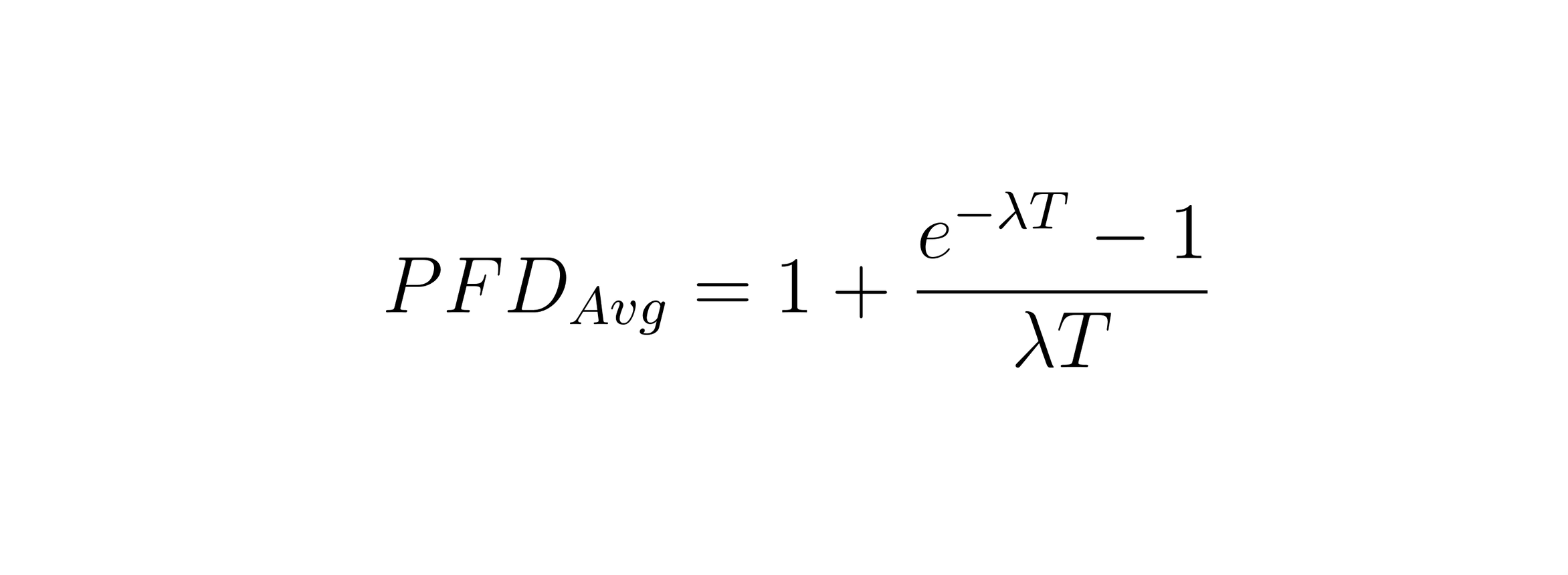 Analytical PFD and PFD Avg Equations
