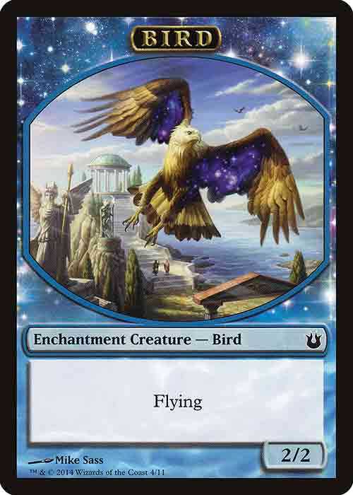 2/2 Blue Bird Enchantment Creature Token MTG.onl Tokens