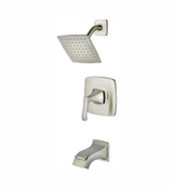 image Pfister Venturi Single-Handle 1-Spray Tub and Shower Faucet in Spot Defense Brushed Nickel Valve Included