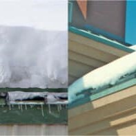 comparison of gutters with and without snow guards