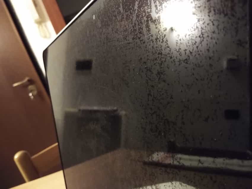 The anti-reflective coating issue on my MacBook Pro.