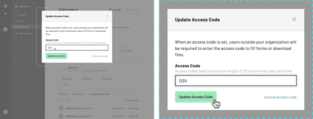 Reset access code 4
