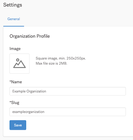 Configure general organization settings