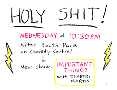 Poster for 'Important Things for Demetri Martin'