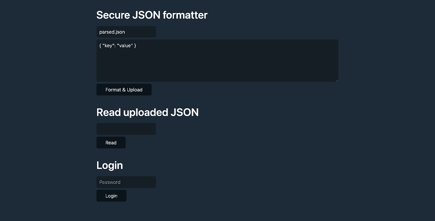 A successful login process