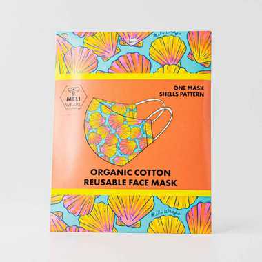 Meli Wraps | 100% GOTS Organic Cotton Face Mask-- Shells