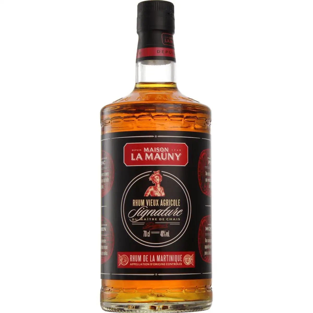 Image of the front of the bottle of the rum Signature