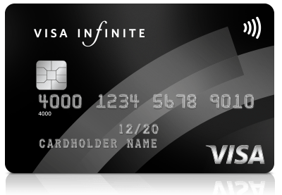 Schwarze Kreditkarte von Visa - Visa infinite