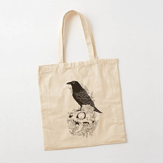 Raven-canvas-tote-bag-product