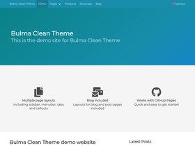 Bulma Clean Theme screenshot