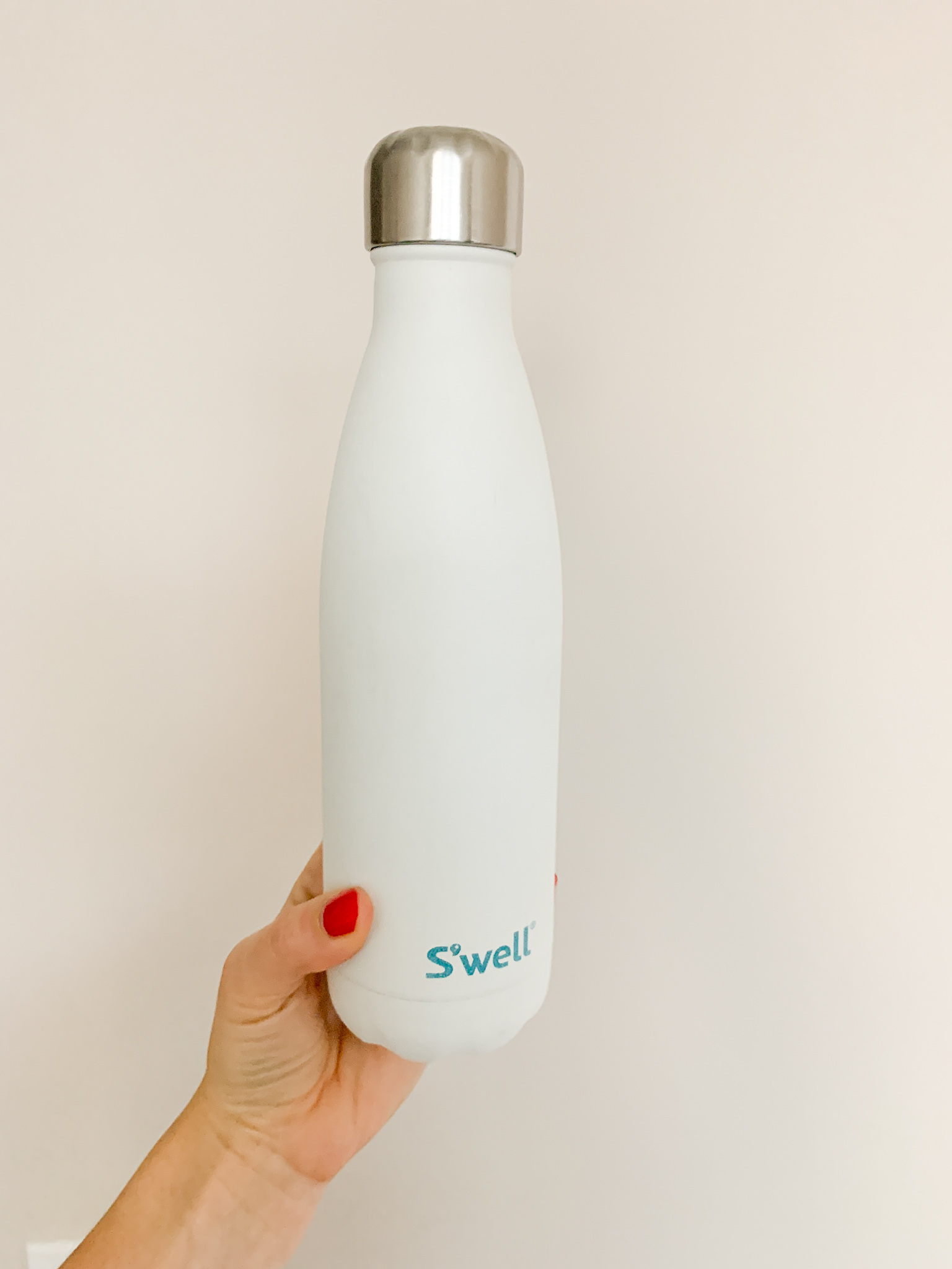 swell water bottle in white