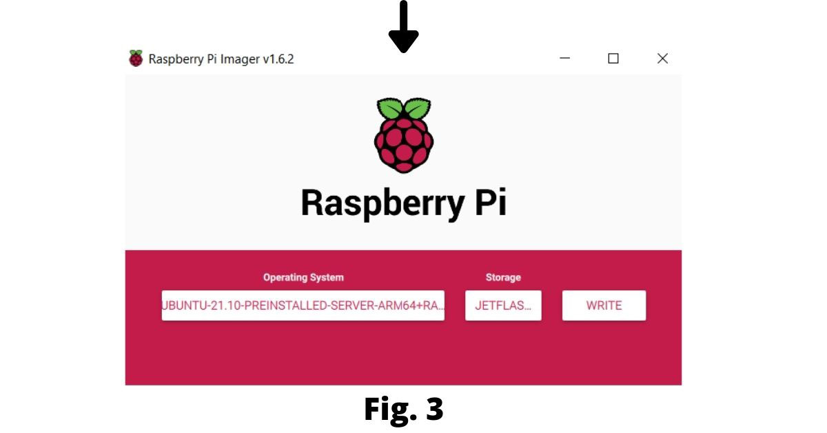 Raspberry Pi Imager Choosing the USB drive