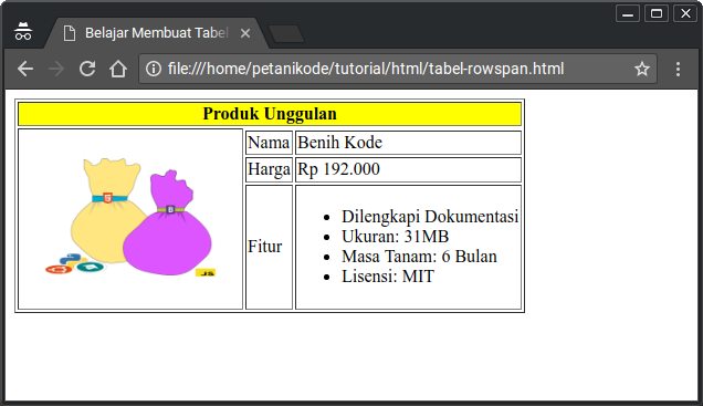 HTML elements in table cells