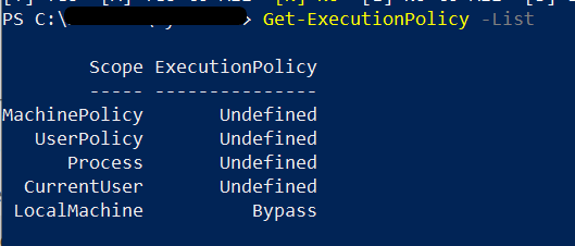 ExecutionPolicy Bypass List