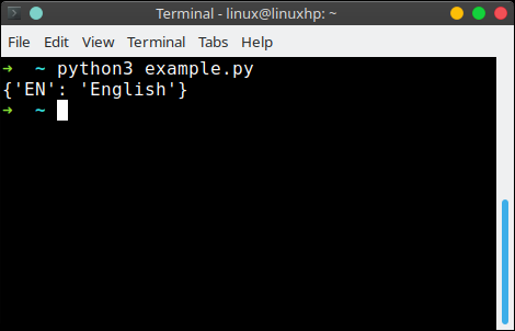 python dictionary