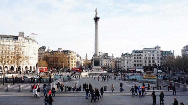            Nelson's Column in Trafalgar Square