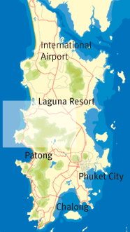 Phuket Map with The Plantation 