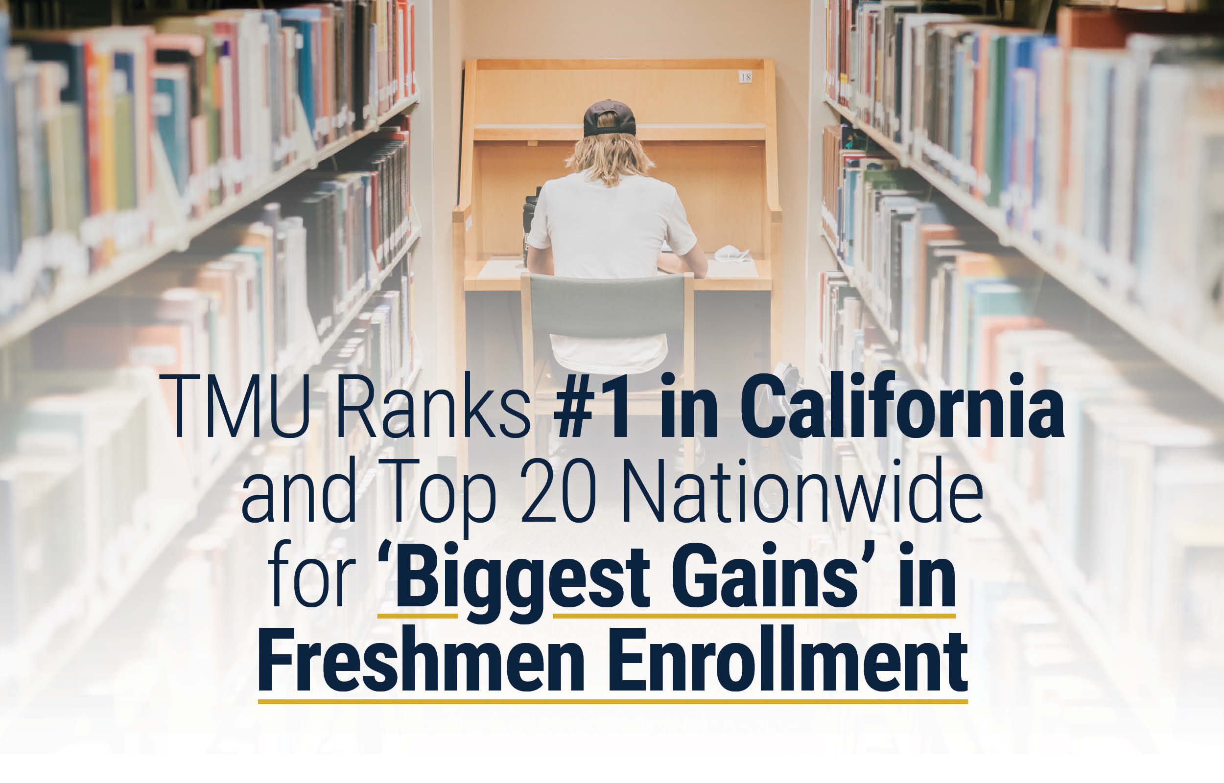 TMU Ranks #1 in California and Top 20 Nationwide for 'Biggest Gains' in Enrollment image