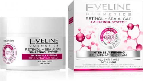 EVELINE 3D RETINOL intenzív feszesítő bőrfiatalító arckrém minden bőrtípusíra 50 ml