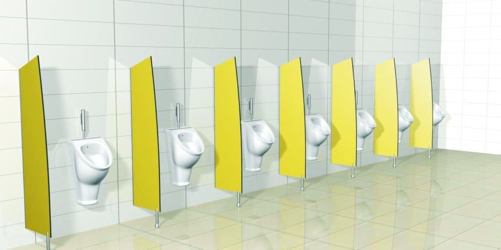 Urinal Partition Yellow