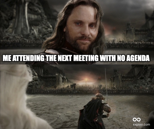 When there is no meeting agenda