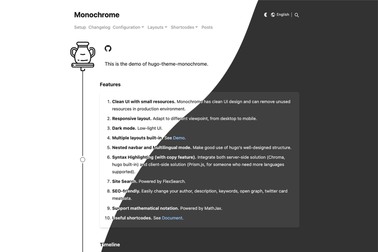 Hugo-Theme-Monochrome