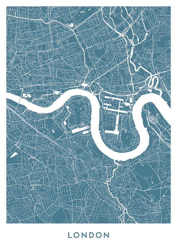 London city map poster