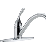 image Delta Classic Single-Handle Standard Kitchen Faucet in Chrome