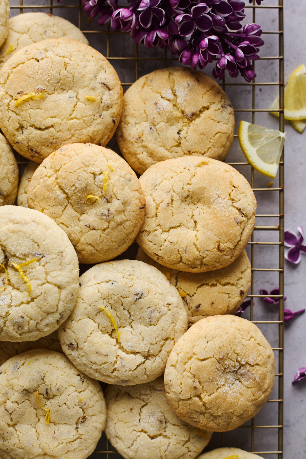 Lemon Lilac Sugar Cookies