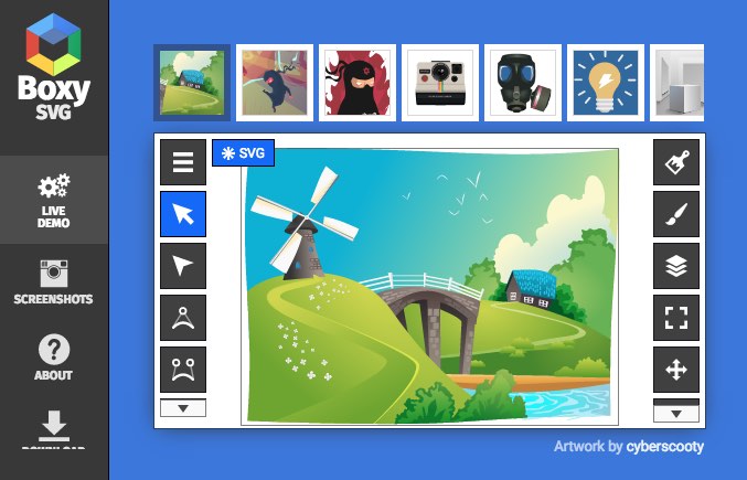 BoxySVG, simple SVG Editor