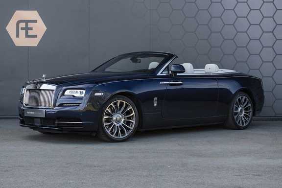 Rolls-Royce Dawn 6.6 V12 Adaptive Cruise Control + Head up + Gekoelde/Verwarmde stoelen + Nachtzicht + Rolls- Royce Signature + Interior Detailing Package + Exterior Detailing Package + Single Coachline + Wind deflec + Ultimate touring package + Single coachline + Wind deflector + Camera system + Lambswool floormats