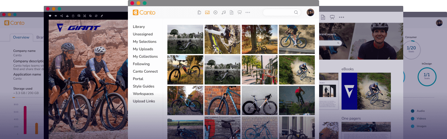 Examples for Canto digital asset management features