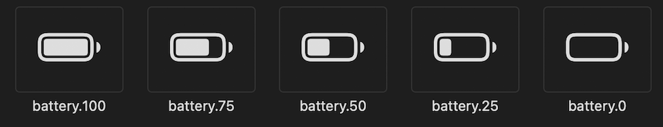 Battery with value 0 to 100.