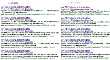 PDF document indexed