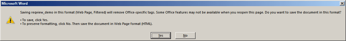 Remove Office-specific tags dialog