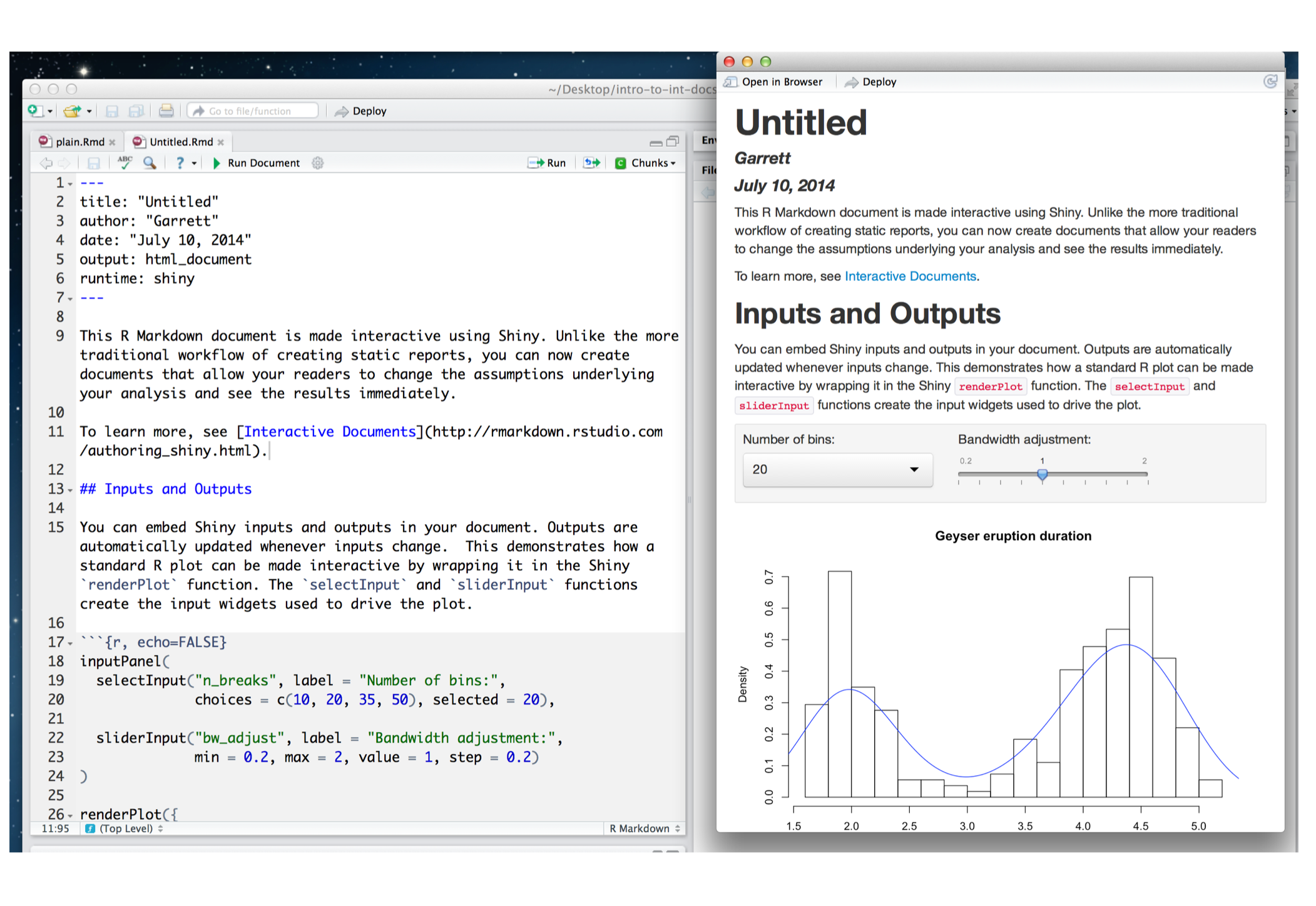 r-markdown-integration-in-the-rstudio-ide