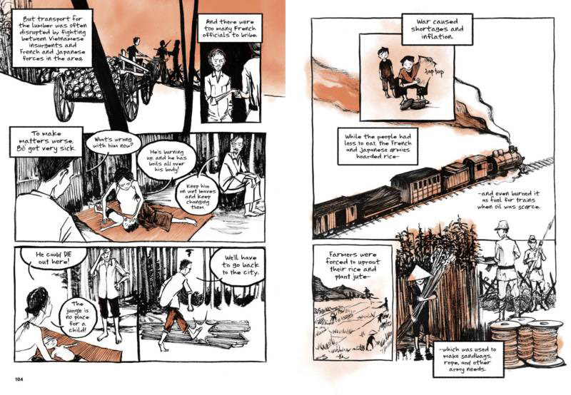 panels from the illustrated book