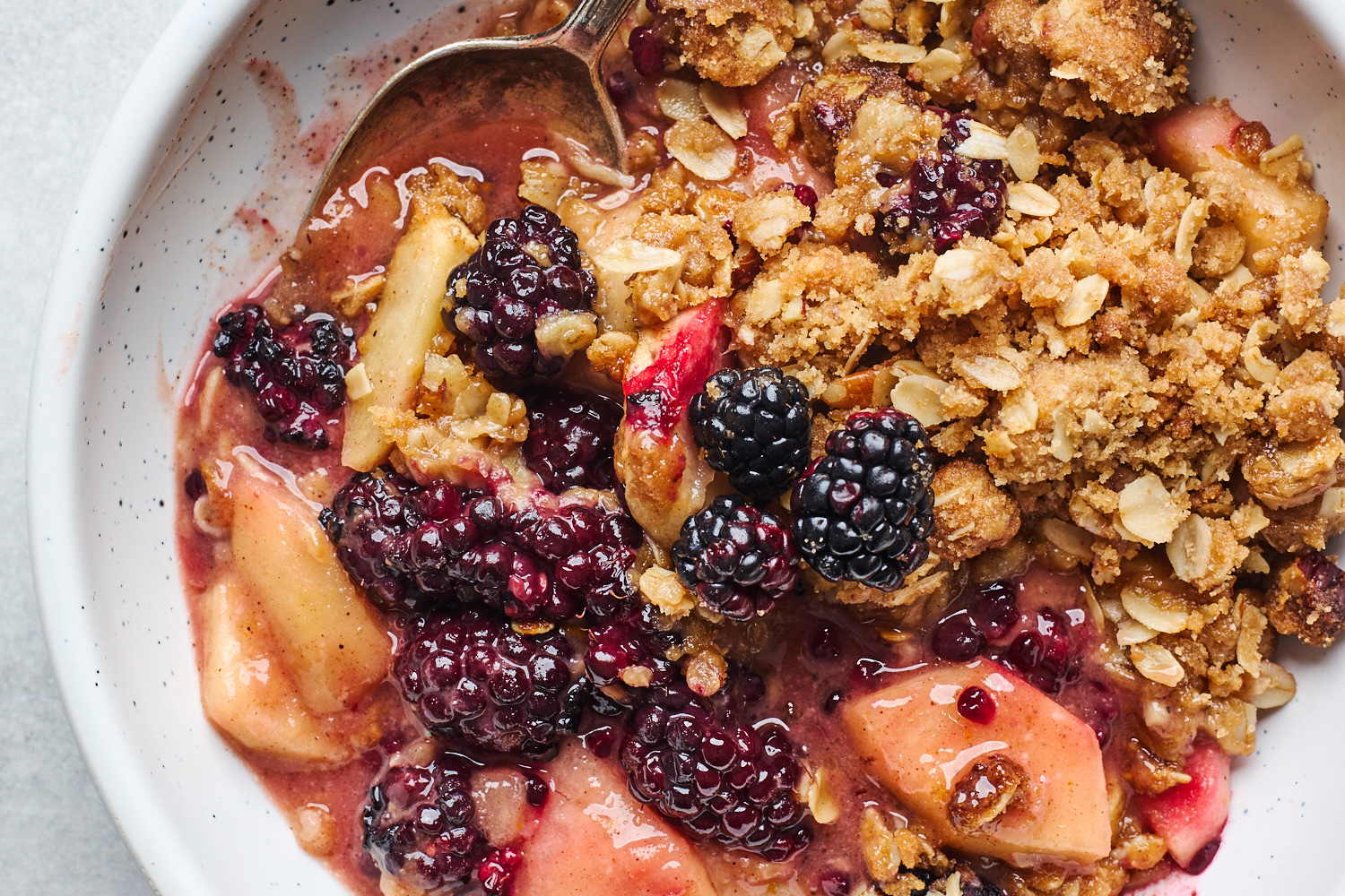 Apple and Blackberry Crumble