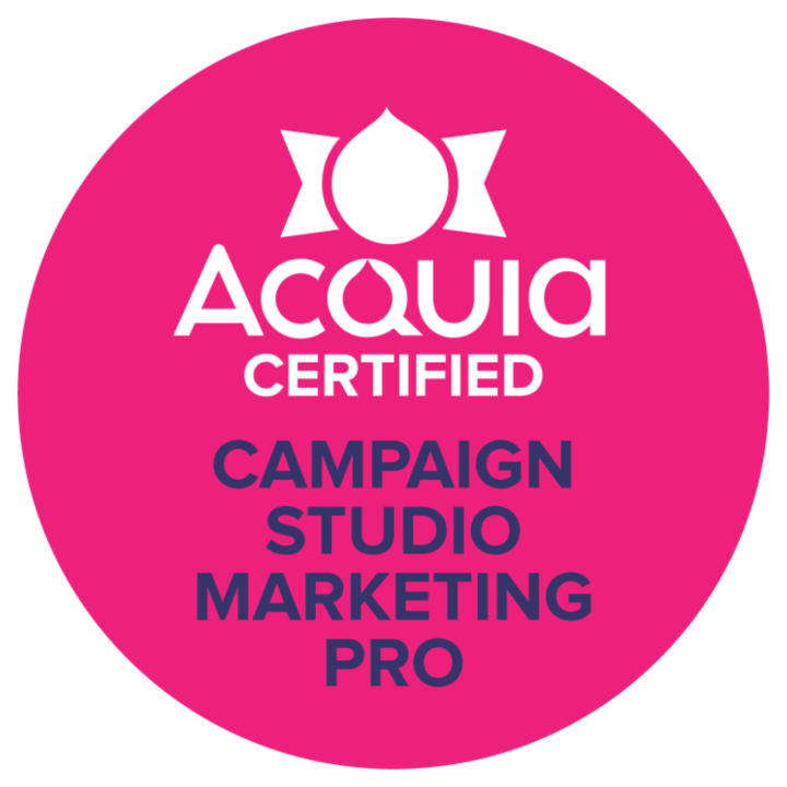 Acquia certified campaign studio marketing pro
